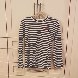 Comme des Garcons PLAY Men's Stripe Long Sleeve Tee